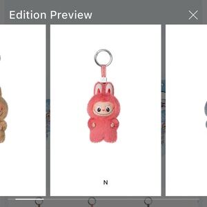 Labubu Pin For Love Pendant ( Letter N)